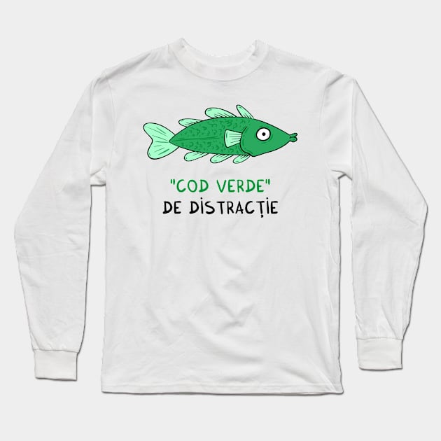 cod verde de distractie Long Sleeve T-Shirt by adrianserghie